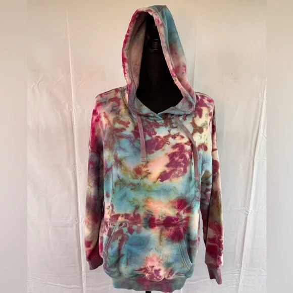 Woman’s Medium Hand Dyed Tie-Dye Hoodie - Picture 2 of 9